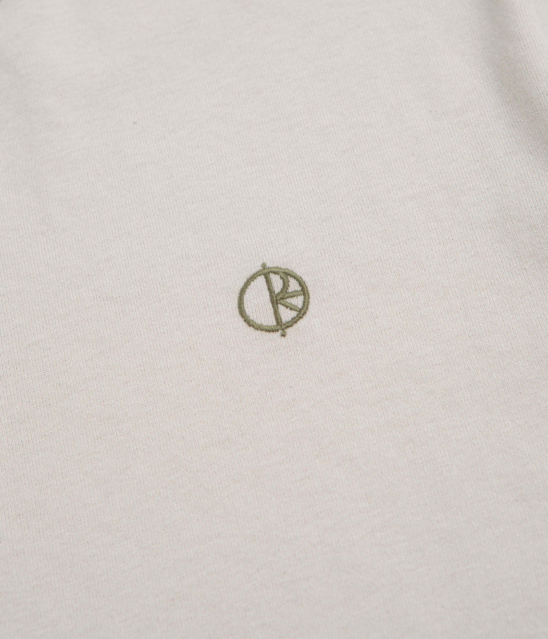 Polar Ringer T-Shirt in Pale Taupe and Army Green