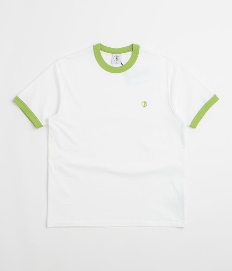 Polar Ringer T-Shirt in White and Peridot