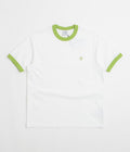 Polar Ringer T-Shirt in White and Peridot
