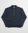 Pop Trading Company 1/2 Zip Sweatshirt in Navy