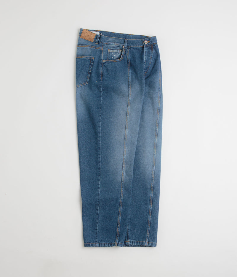 Pop Trading Company DRS Denim Seam Pants in Washed Denim