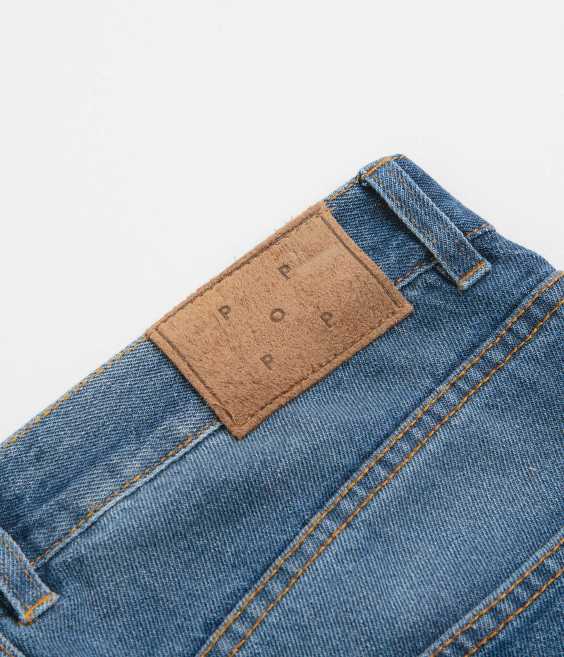 Pop Trading Company DRS Denim Seam Pants in Washed Denim