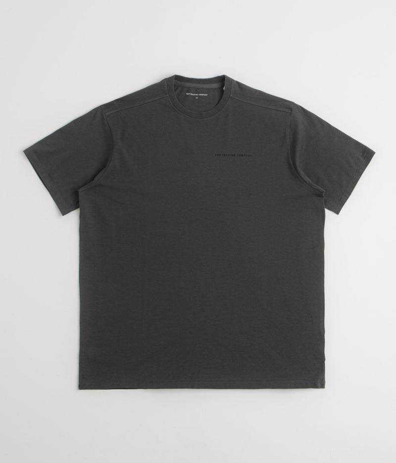 Pop Trading Company Logo T-Shirt in Anthracite and Black