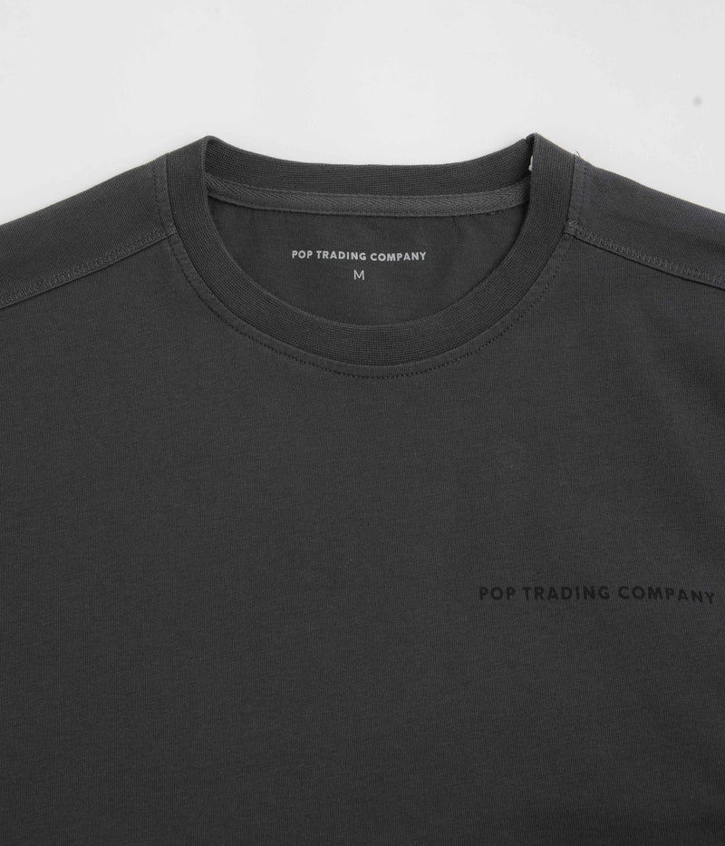 Pop Trading Company Logo T-Shirt in Anthracite and Black