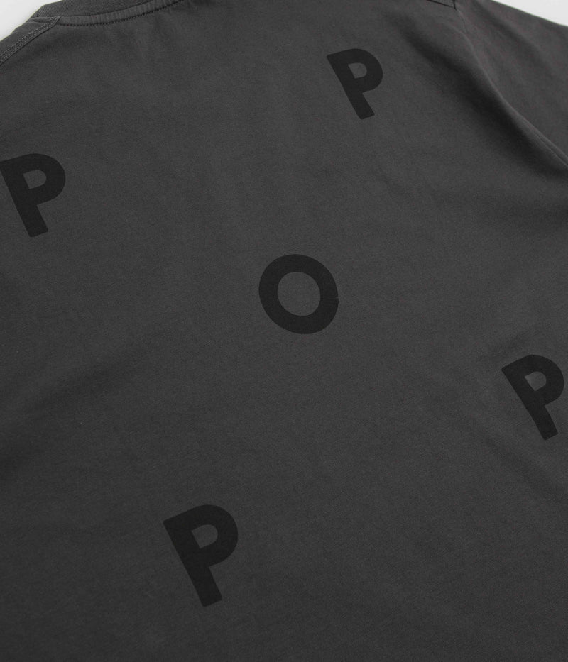Pop Trading Company Logo T-Shirt in Anthracite and Black