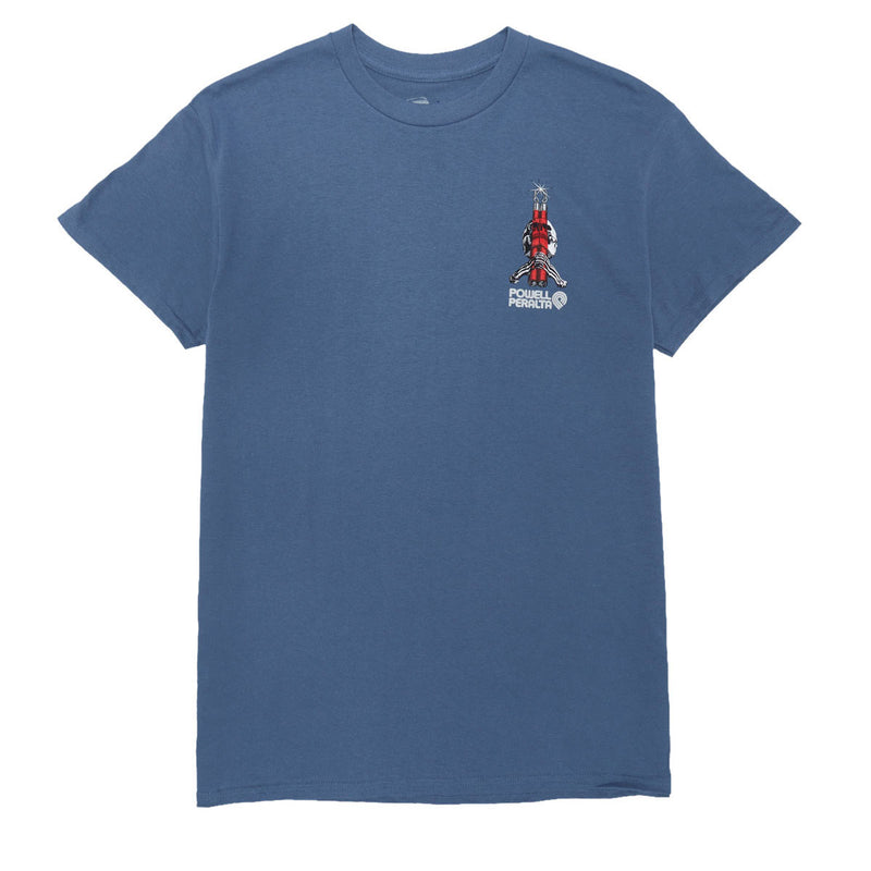 Powell-Peralta Bruce Lee Skull & Numchucks T-Shirt - Indigo Blue