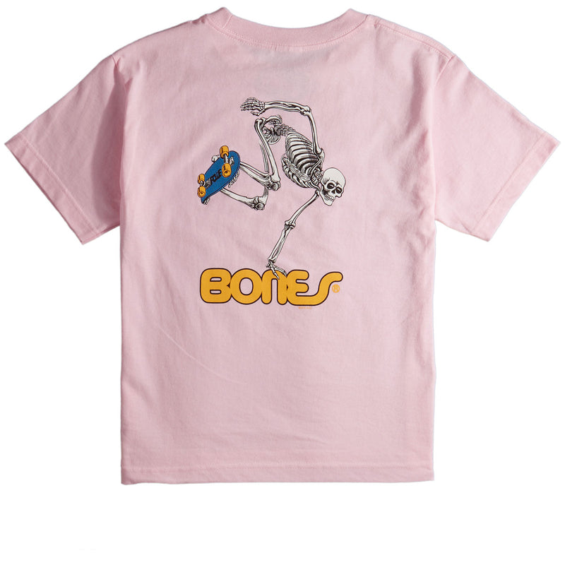 Powell-Peralta Youth Skateboard Skeleton T-Shirt - Light Pink