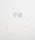 Purple Mountain Observatory Globe T-Shirt in White and Purple