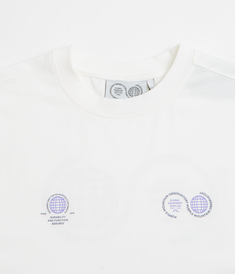 Purple Mountain Observatory Globe T-Shirt in White and Purple