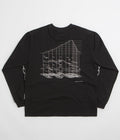 Purple Mountain Observatory Map Projections Long Sleeve T-Shirt in Black