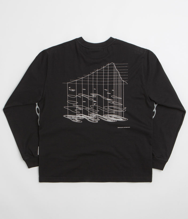 Purple Mountain Observatory Map Projections Long Sleeve T-Shirt in Black