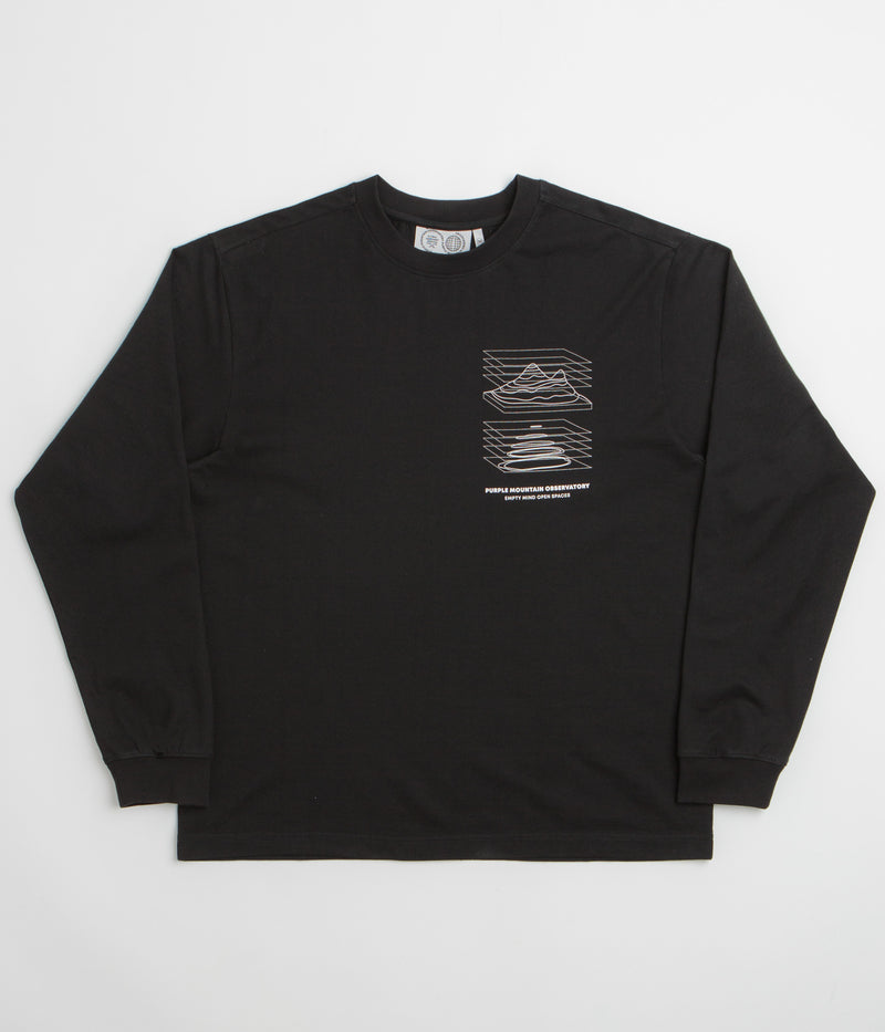 Purple Mountain Observatory Map Projections Long Sleeve T-Shirt in Black