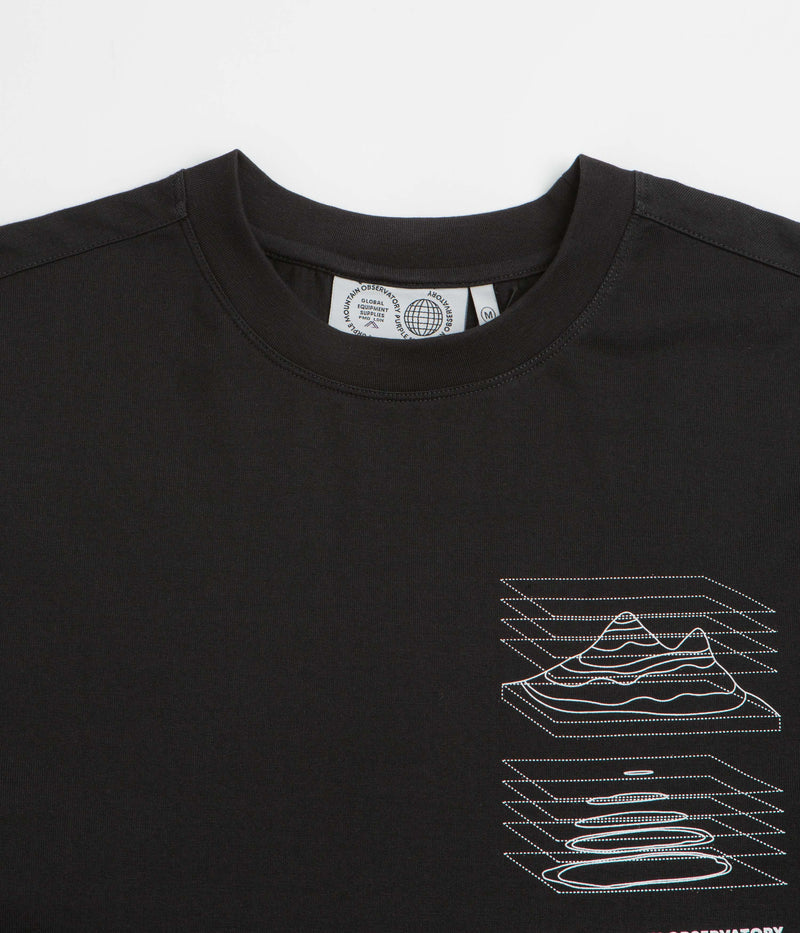 Purple Mountain Observatory Map Projections Long Sleeve T-Shirt in Black