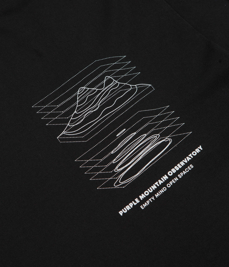 Purple Mountain Observatory Map Projections Long Sleeve T-Shirt in Black
