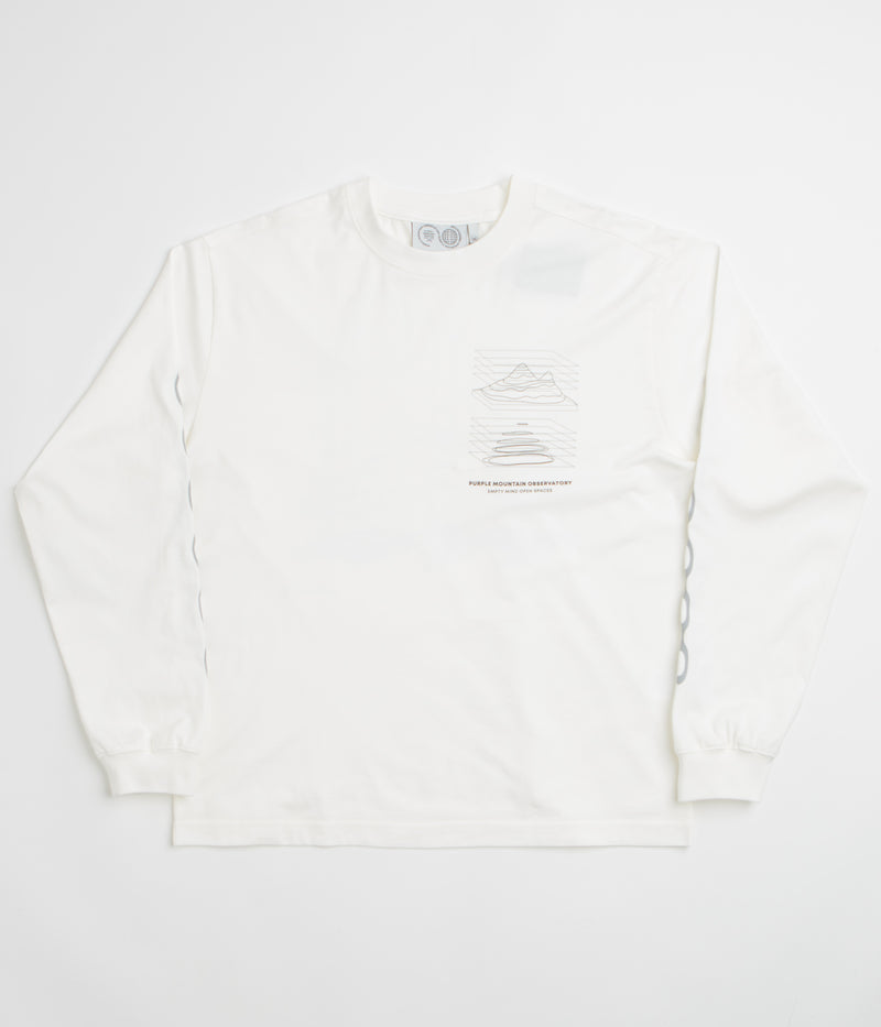 Purple Mountain Observatory Map Projections Long Sleeve T-Shirt in White