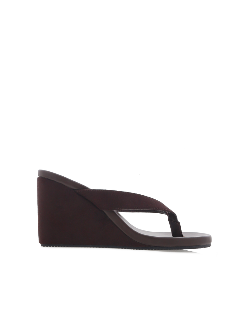 RAVYN - DARK CACAO SUEDE-Wedges-Billini-Billini