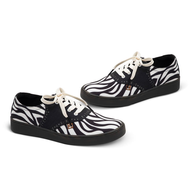 Saddle Zebra Women's Casual Sneakers
