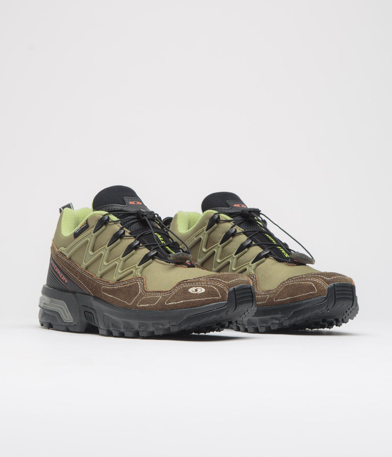 Salomon ACS+ Escape Shoes in Aloe and Dark Earth / Burnt Ochre