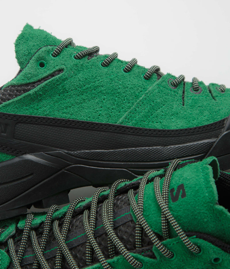 Salomon X-ALP Suede Shoes in Black and Parakeet / Patina Green