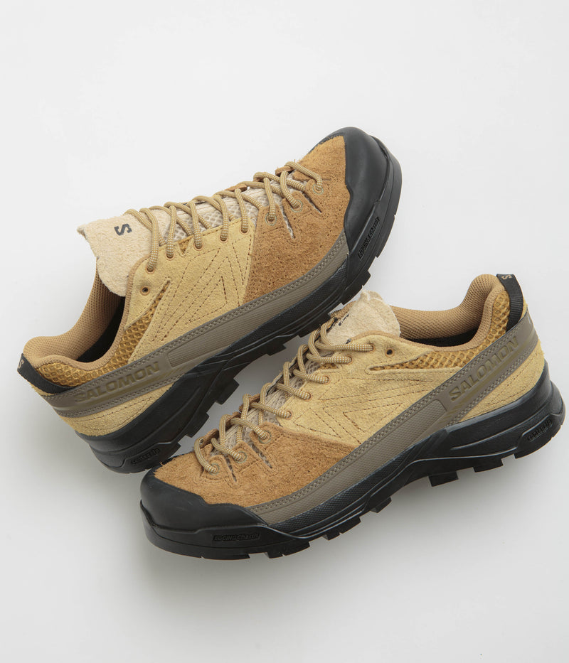 Salomon X-ALP Suede Shoes in Bronze Brown and Wood Thrush / Safari