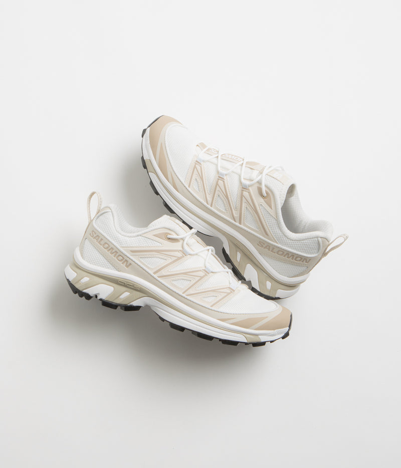 Salomon XT-6 Expanse Shoes in White and Rainy Day / Oxford Tan