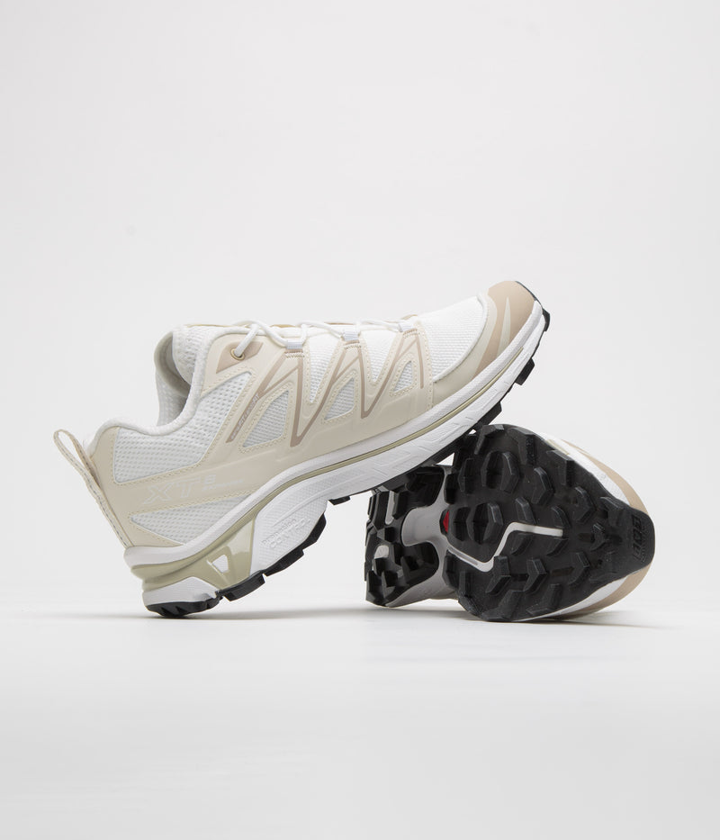 Salomon XT-6 Expanse Shoes in White and Rainy Day / Oxford Tan