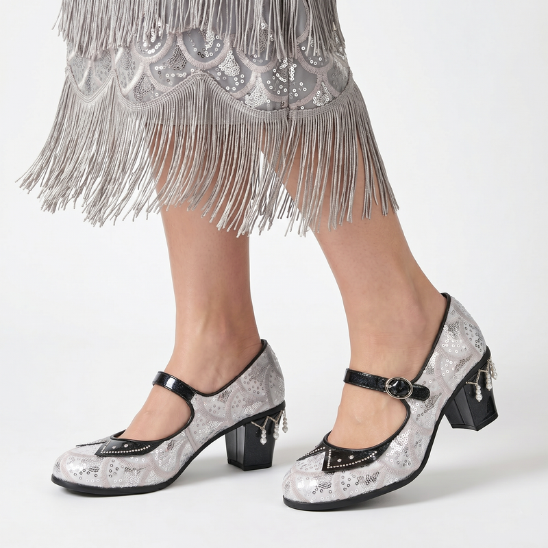 Satine Women's Mary Jane Mid Heels