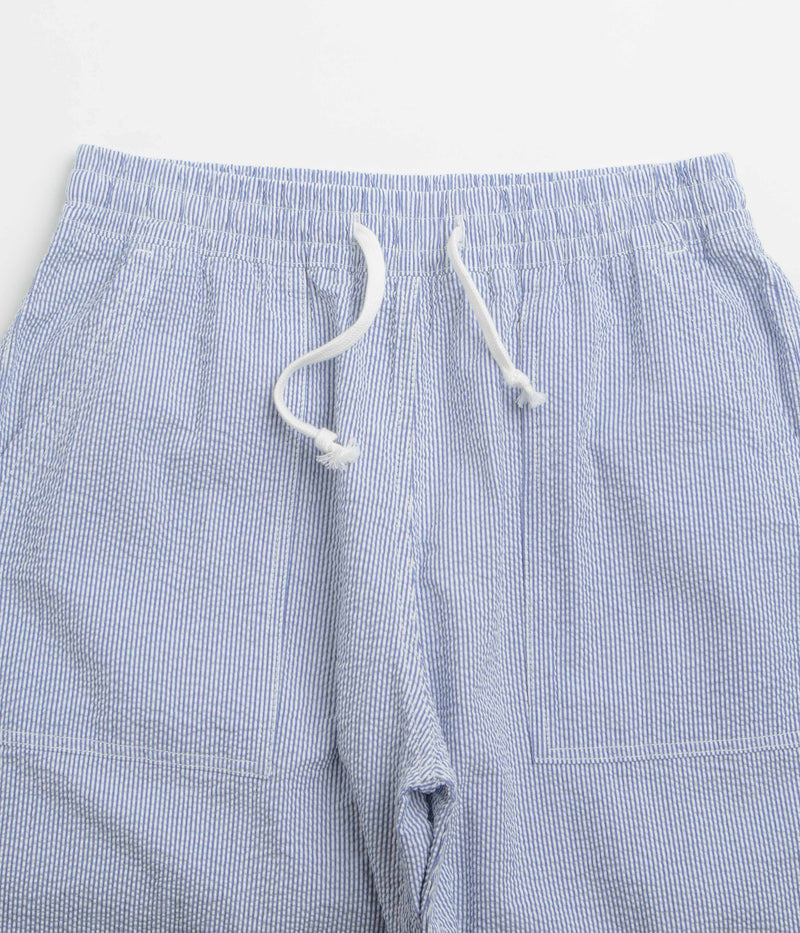Service Works Seersucker Chef Pants in Navy Stripe
