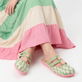Shaken Squares Women's Mary Jane Clogs