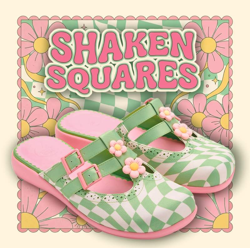 Shaken Squares Women's Mary Jane Clogs
