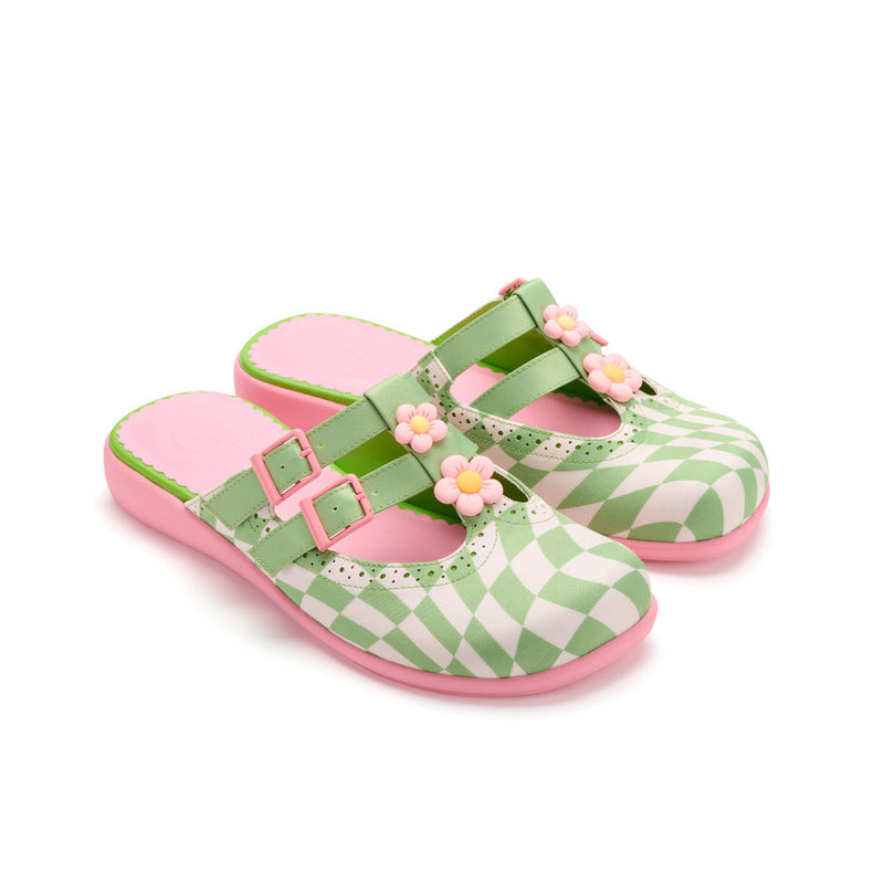 Shaken Squares Women's Mary Jane Clogs