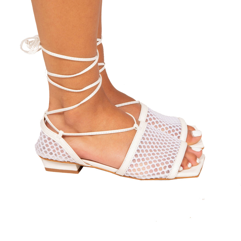 Spiaggia White Leather/Net (6567385694288)