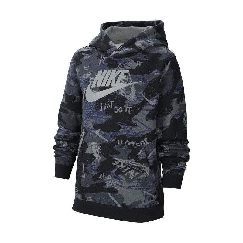 Sportswear Club Fleece Big Kids' (Boys') Printed Pullover Hoodie