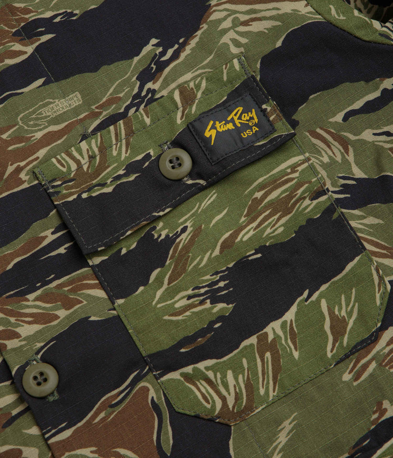 Stan Ray 4 Pocket Ripstop Jacket in Green Tigerstripe