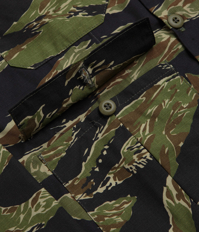 Stan Ray 4 Pocket Ripstop Jacket in Green Tigerstripe