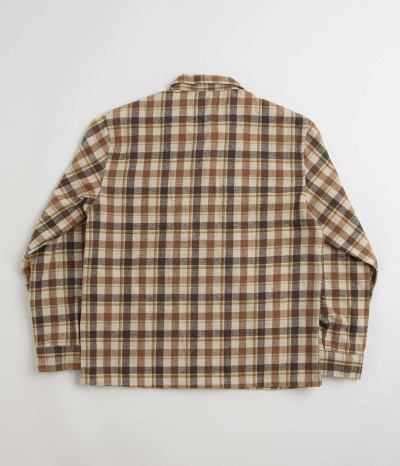 Stan Ray Zip Shirt in Tan Plaid