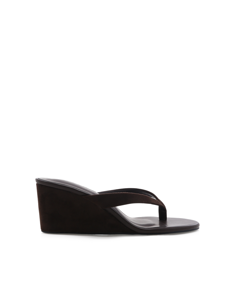 TAIKA - DARK CACAO SUEDE-Wedges-Billini-Billini