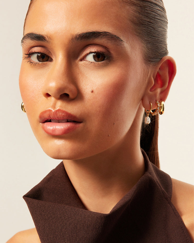 TASMIN 3 PACK EARRINGS - GOLD PLATED 18K-JEWELLERY-Billini-Billini