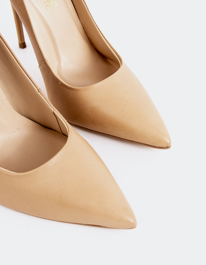 L'INTERVALLE Teeva Women's Shoe High Heel Pumps Nude Leather