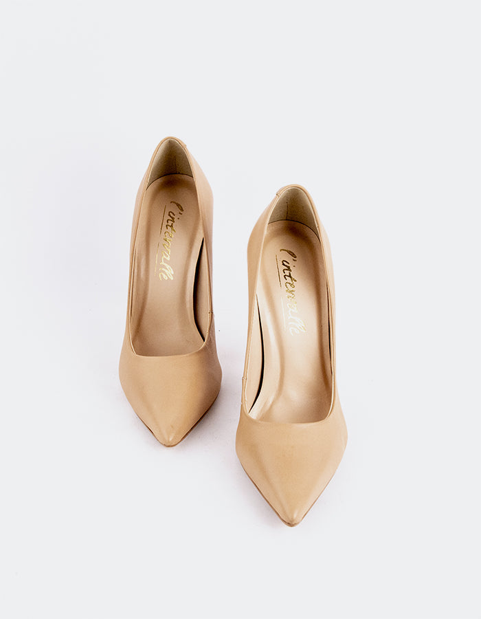 L'INTERVALLE Teeva Women's Shoe High Heel Pumps Nude Leather