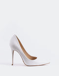 A classic&nbsp; pump is a timeless wardrobe essential.

Versatile enough to pair effortlessly with everything from long, oversized trousers to dresses or skirts, this pump can be dressed up or down with ease. Designed for maximum comfort, it allows you to stay relaxed and confident all day or night, no matter the occasion.

Detail(s):&nbsp;

Pointy Toe
4.25”&nbsp; Straight Stiletto Heel
We recommend sizing up, as this item runs small.

Material(s):&nbsp;

Genuine Leather Upper&nbsp;
Padded Leather Insole
Ma