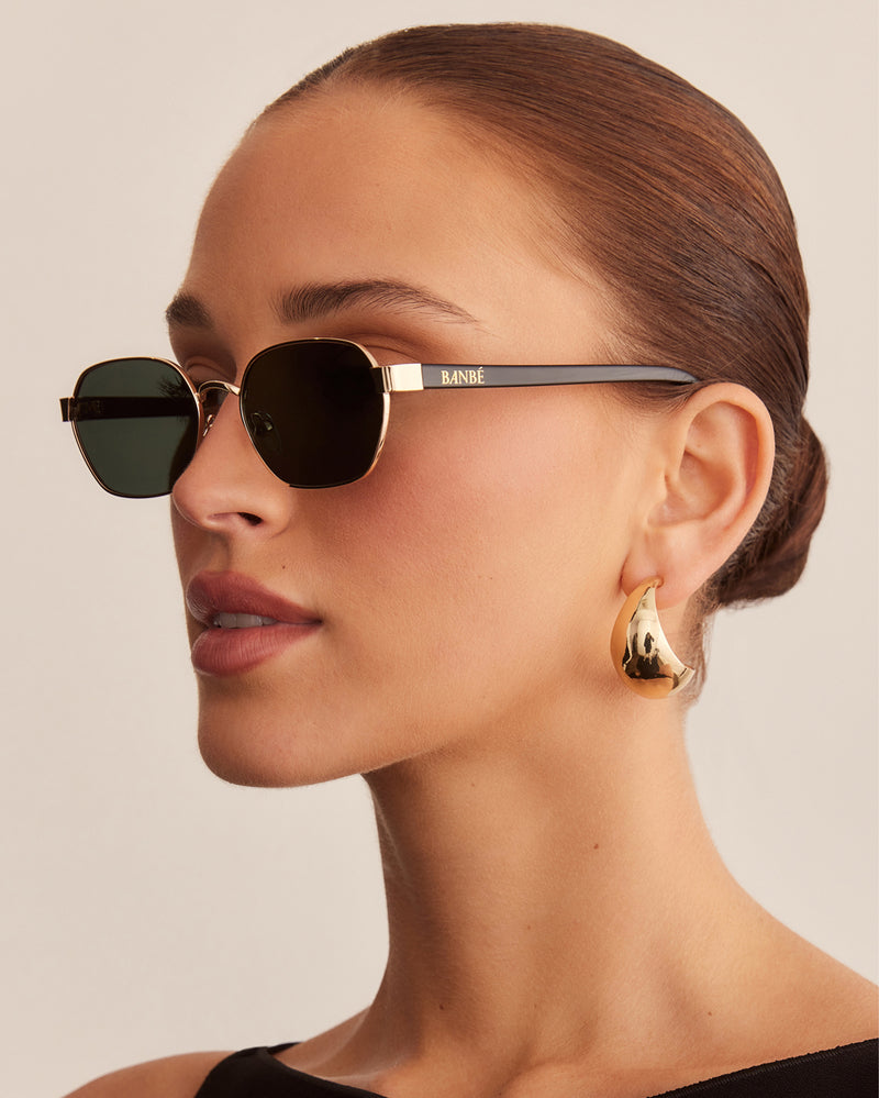 THE BLAKE - GOLD-DARK OLIVE-SUNGLASSES-BANBE-Billini