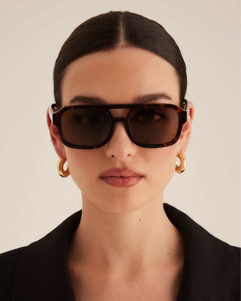 THE DEL RAY - HAVANA TORT-CHOCOLATE-SUNGLASSES-BANBE-Billini