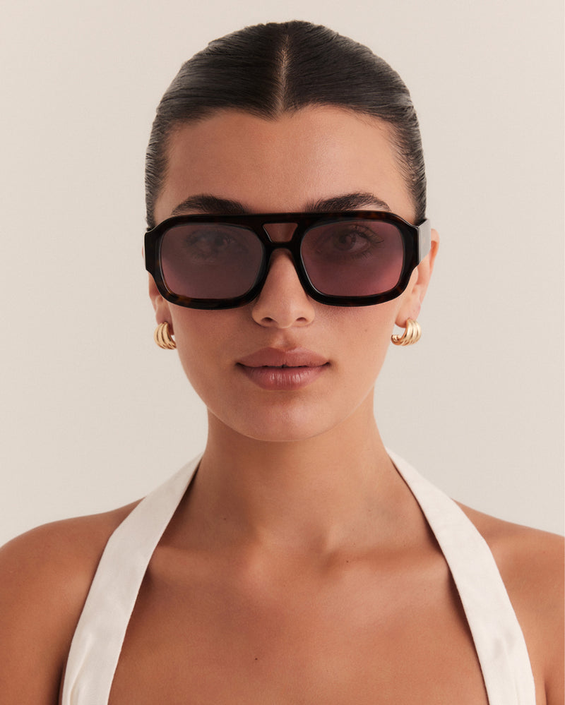 THE SUKI - DARK HAVANA TORT-MELON-SUNGLASSES-BANBE-Billini