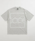 The Trilogy Tapes Logo Outline T-Shirt in Grey Marl