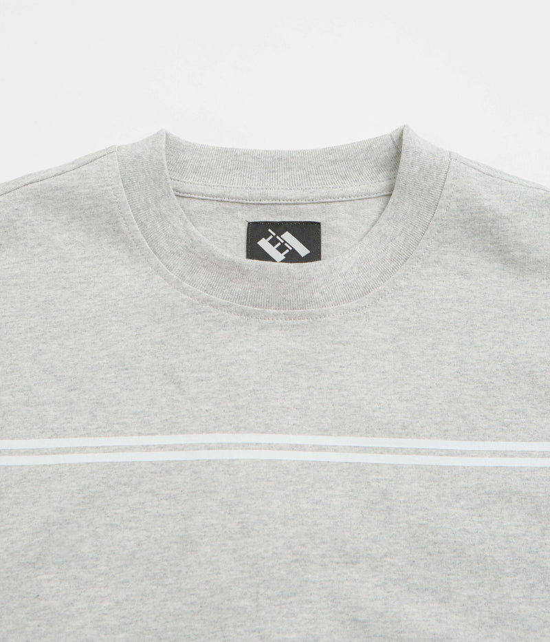 The Trilogy Tapes Logo Outline T-Shirt in Grey Marl