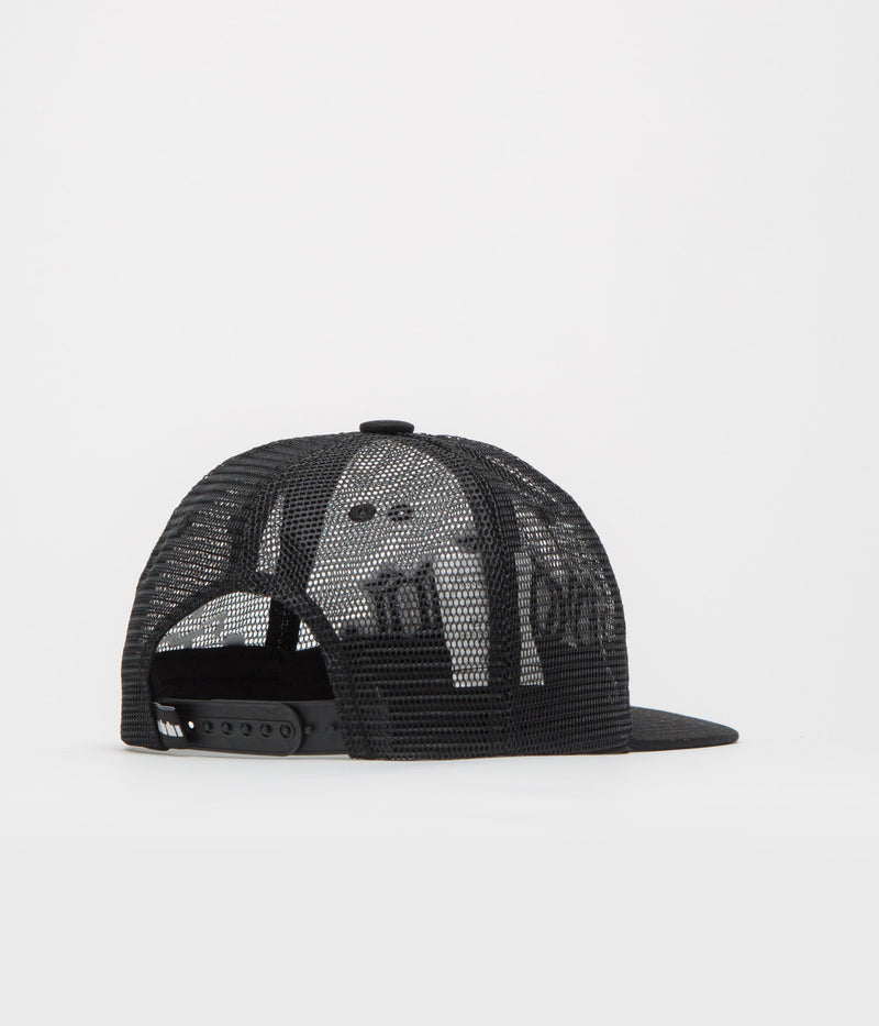 The Trilogy Tapes Pain All-Over Mesh Trucker Cap in Black