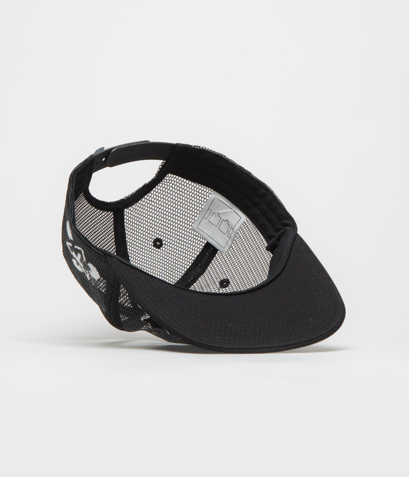 The Trilogy Tapes Pain All-Over Mesh Trucker Cap in Black