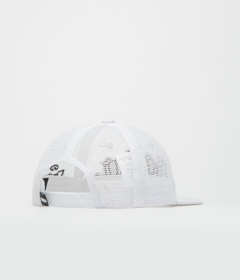 The Trilogy Tapes Pain All-Over Mesh Trucker Cap in White