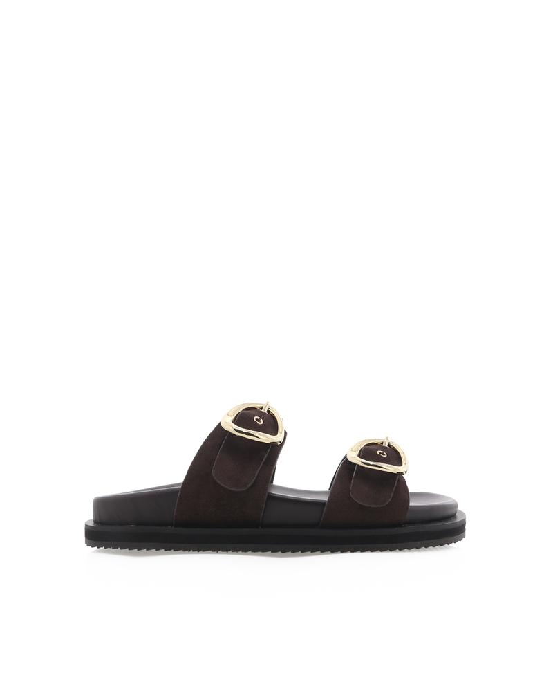 THERESA - DARK CACAO SUEDE-Sandals-Billini-Billini